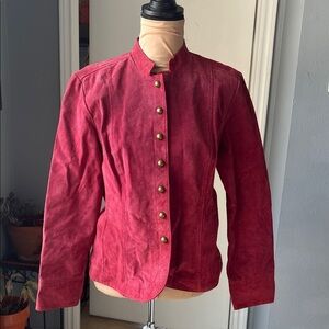 Live a Little Red Suede Jacket